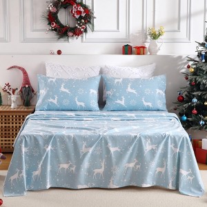 4 Piece Sheet Set, Soft Brushed Microfiber Bed Sheets with 16" Deep Pockets, Easy Care & Wrinkle Free, Includes 1 Fitted, 1 Flat, 2 Pillowcases - 1 of 4