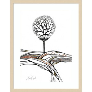 Amanti Art The Round Tree by Aniko Hencz Wood Framed Wall Art Print - 1 of 4