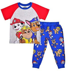 Nickelodeon Boy's 2-Piece Paw Patrol Graphic Raglan Shirt and Jogger Pant Set with Chase, Marshall and Rubble Character Prints for Toddlers - 1 of 4
