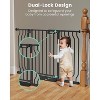 GROWNSY Baby Gate for Stairs, 29.5"-48.4" Pressure Mounted Baby Gate for Top of Stair&Doorway with Y-Spindle Rods, Anti-Trip Pedal, Black - 2 of 4
