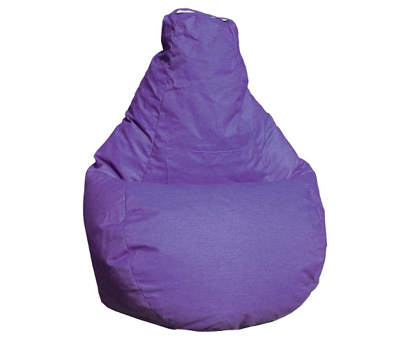 Gold Medal Bean Bag Chair Denim Look - Purple