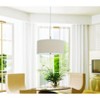 Cal Lighting 60W X 3 Addison Linen Drum Pendant, Silver (FX-3628-1P) - 2 of 2