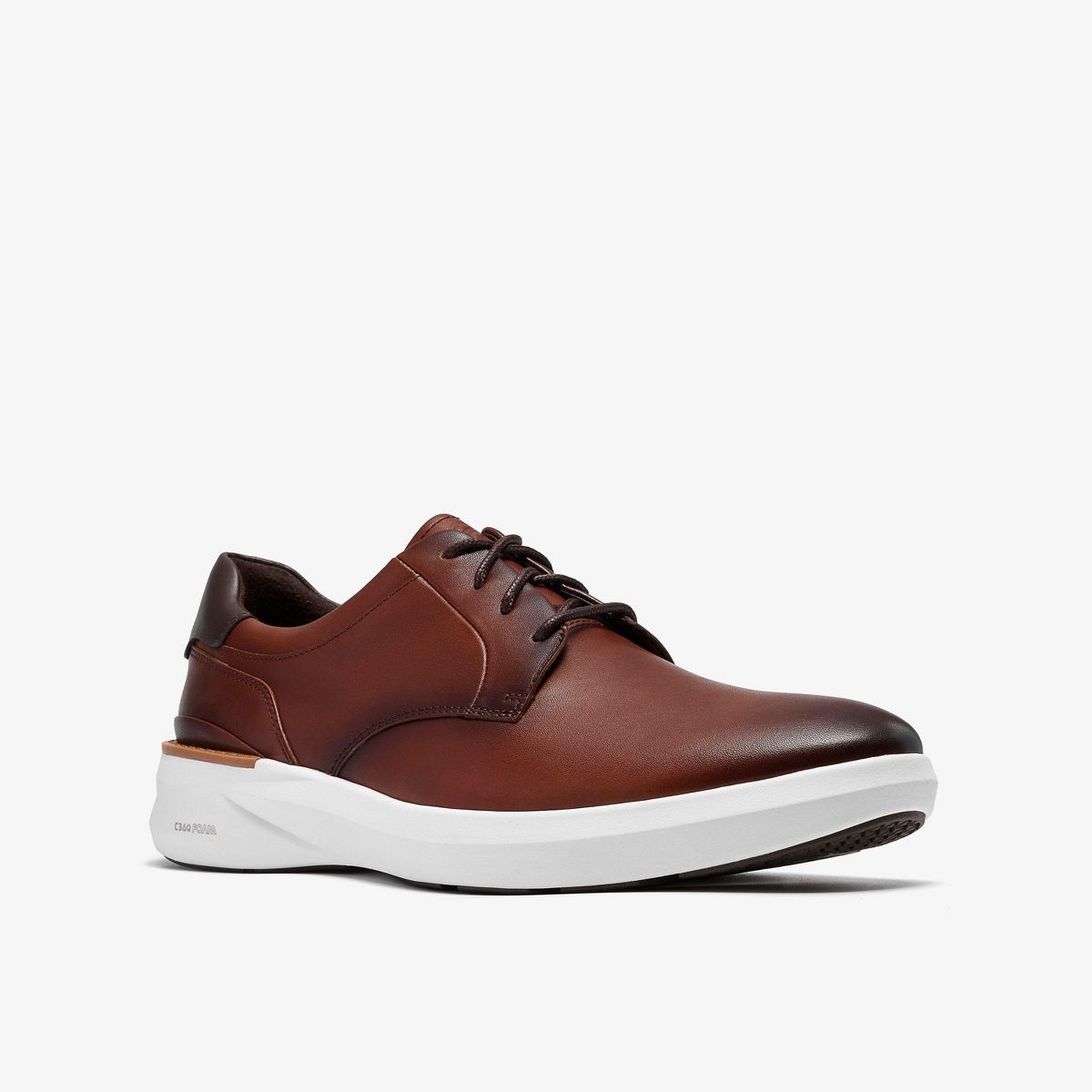 Clarks Mens Code Hybrid Plain Tan Leather Shoes - thumbnail 6