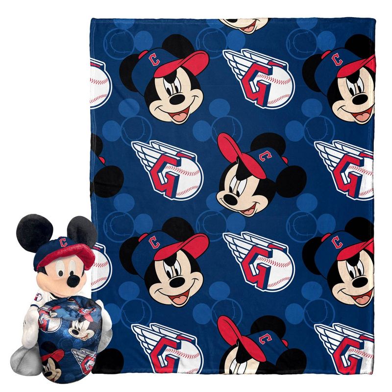 MLB Cleveland Guardians Mickey Silk Touch Throw Blanket and Hugger, 2 of 4