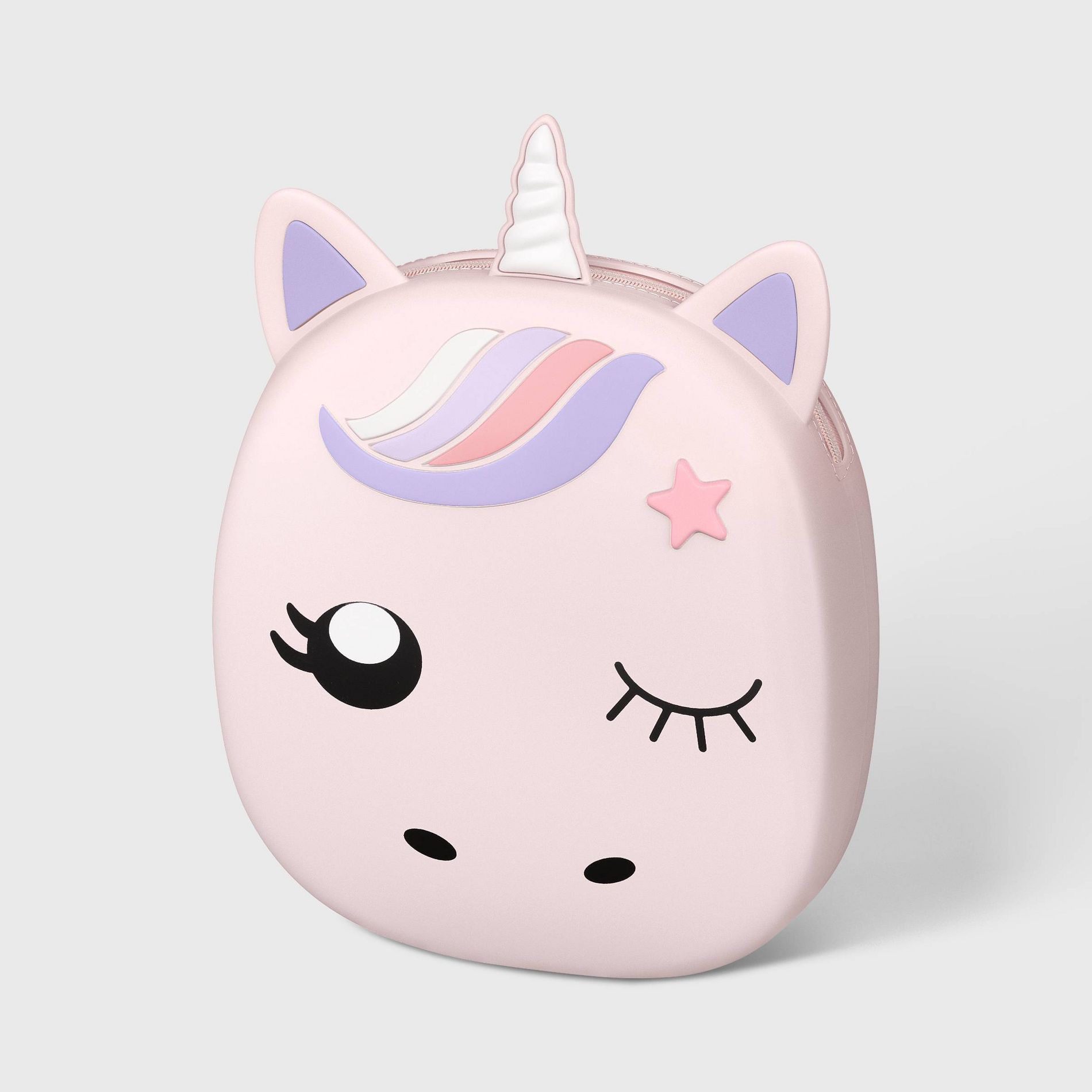 Single Zip Unicorn Silicone Bubble Penil Pouch Pink - up&up™