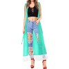 LA LEELA Women's Summer Open Front Oversized Vacation Beachwear Long Bathing Suit Duster Holiday Swimwear Coverups Cardigan - 4 of 4