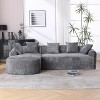 NicBex L-Shaped Modular Sectional Sofa,3-Seat Boucle Couch with Chaise and 5 Pillows for Living Room,Apartment,Office - 2 of 4