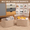 Itopfox Storage Baskets for Organizing, Woven Decorative Baskets for Shelves - Books, Towels, and Clothes, Cotton Rope Toy Storage Bins, Pack of 4 - 4 of 4