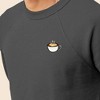 Dalix Cappuccino Embroidered Fleece Crewneck Long Sleeve Sweatshirt Mens - 4 of 4