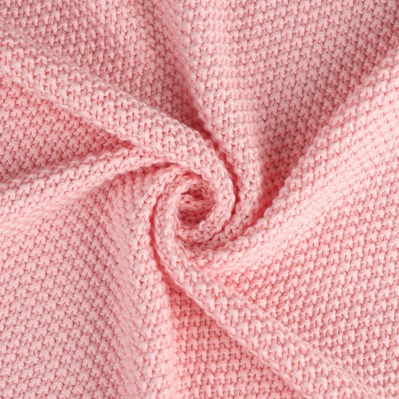 PiccoCasa 100% Cotton Knit Throw Blanket Lightweight Soft Blanket, 4 of 8