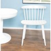 HomeRoots White Heavy Duty Plastic Slat Back Dining Side Chair - 2 of 4