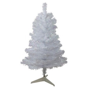 Northlight 3' White Iridescent Pine Artificial Christmas Tree - Unlit - 1 of 4