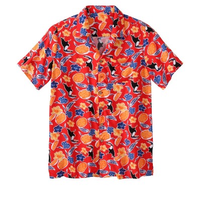 KingSize Men's Big & Tall Printed Camp Shirt
