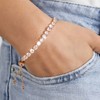 Cloth Women's Delicate Tennis Bracelet - Adjustable Slide Bracelet with White Gold Plated Diamonds and Cubic Zirconia - 3 of 4
