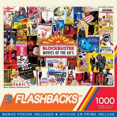 MasterPieces Flashbacks Puzzles Collection - Movie Posters 1000 Piece Jigsaw Puzzle