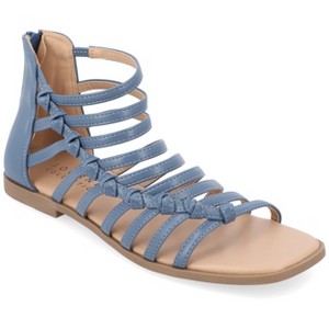 Journee Collection Womens Petrra Gladiator Back Zip Sandals - 1 of 4
