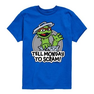 Boys' - Sesame Street - Tell Monday To Scram Short Sleeve Graphic T-Shirt - 1 of 4
