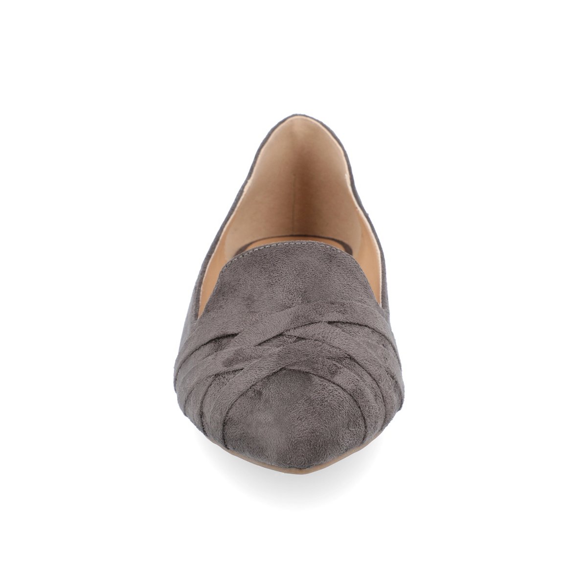 Женские туфли Journee Collection Women's Mindee Slip On Pointed Toe Loafer Flats Grey 11 — фото 6