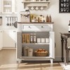 Farmhouse Style 31.5" Adjustable Storage Cabinet with 3-Tier Shelves – Rustic Kitchen & Dining Room Organizer, Multi-Functional Entryway White - 4 of 4