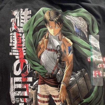 Men's Attack On Titan Short Sleeve Graphic T-shirt - Black : Target