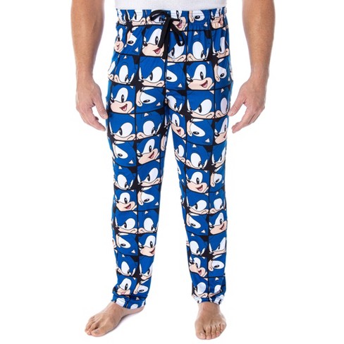 Sonic The Hedgehog Men's Allover Face Pattern Sleep Lounge Pajama Pants :  Target