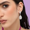 SOHI Women's Silver  Embellished Teardrop Earrings - 3 of 3