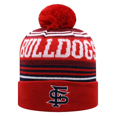 NCAA Fresno State Bulldogs Men's Rupture Knit Cuffed Beanie with Pom