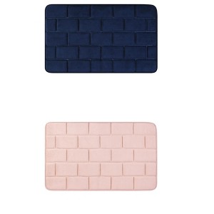 Unique Bargains Memory Foam Absorbent Non-Slip Dry Fast Bath Mats for Bathroom Floor 2 Pcs - 1 of 4
