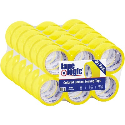 Tape Logic Colored Carton Sealing Heavy Duty Packing Tape 2" x 55 yds. Yellow 36/Carton (T90122Y)