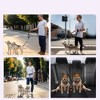 Unique Bargains Hands Free Dog Leash for Two Large Dog Up to 330 Ib 6.6-7.6FT Long Black Gray 1 Pc - 2 of 4