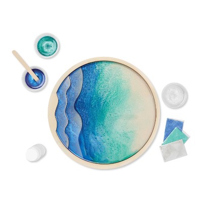 Round Resin Wood Frame Kit Ocean - Mondo Llama&#8482;