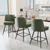 PU Leather Modern Paded Bar Stools: 360° Rotation, Durable Build & Chic Design - 3 of 4