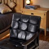 Mshliw High Back PU Leather Accent Armchair with Solid Wood Legs Leisure Reading Chair for Living Room Bedroom - 2 of 4
