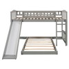 Twin Over Twin Bunk Bed with Slide and Ladder, White - 3 of 4