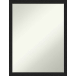 20" x 26" Non-Beveled Grace Brushed Metallic Black Narrow Wall Mirror - Amanti Art: Modern Decor, Rectangle Shape, No Assembly - 1 of 4