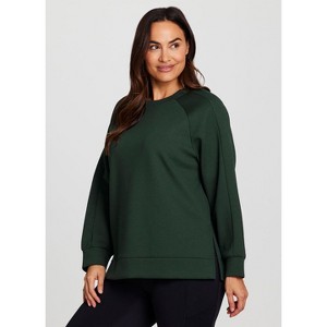 RBX Active Women's Elevated Athleisure All-Season Lightweight Crewneck Tunic Pullover Sweatshirt - 1 of 4