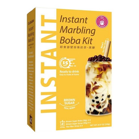 Marbling Boba Kit Gör egen bubble Brunt Socker tea 4-pack