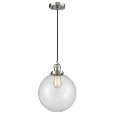 Beacon - 1 Light Cord Hung Mini Pendant In Industrial Style-13 Inches Tall and 10 Inches Wide