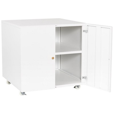NicBex 2-Door Mobile File Cabinet with Adjustable Shelf,Steel Copier Stand Mobile Pedestal File Printer Stand for Home Office Printing Areas