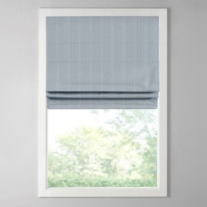 Dsvimoy Curtain Panel Room Darkening Basketweave Cordless Roman Shade for Intimate Ambiance, Blue, 10.5"*6.25"*7.5" - 1 of 4