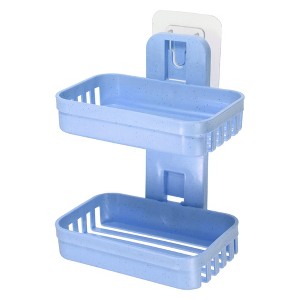 Unique Bargains Plastic Soap Dish Keep Soap Dry Soap Cleaning Storage Drill Free Soap Holder for Home Bathroom Kitchen 1 Pc - 1 of 4