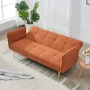 VASIP 70-inch Futon Sofa Bed with Folding Armrests,Suitable for Small Spaces and Living Rooms, Comfortable Double Sofa Bed - 3 of 4