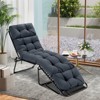 Tangkula Set of 4 73" Lounge Chaise Cushion Padded Recliner Cushion - 4 of 4