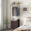 Tangkula Freestanding Closet Organizer w/ 3-position Hanging Rod & Storage Shelves - 3 of 4