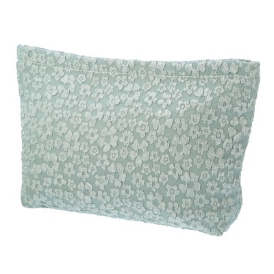 Unique Bargains Portable Travel Floral Canvas Zipper-Closure Makeup Bag 1 Pc