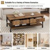 Farmhouse Coffee Table with Storage, 41" Wood Coffee Table for Living Room, Rustic Center Table with 2 Drawers, Open Display Area - 3 of 4