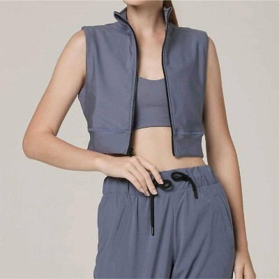 Women's Short Temper Cropped Zip Vest - 925 fit