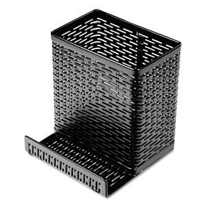 Artistic Urban Collection Punched Metal Pencil Cup/Cell Phone Stand 3 1/2 x 3 1/2 Black ART20014 - 1 of 3