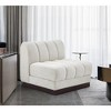 Meridian Furniture,Quinn Chenille Fabric Armless Chair - 2 of 4