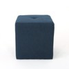 FONTOI Upholstered Ottoman, Square Foot Stool, Dressing Makeup Chair, End Table for Living Room Bedroom, Navy Blue, 16.5"*17.25"*16.5" - 4 of 4
